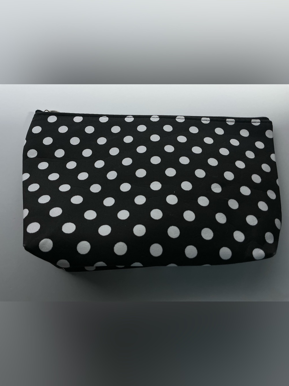 Black and White Polka Dot Cosmetic Bag